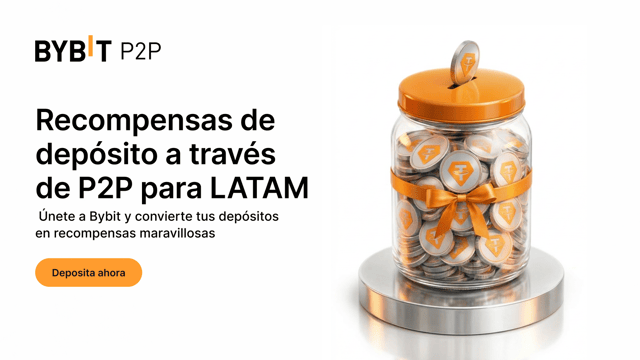 [LATAM Exclusivo para Nuevos Usuarios] Únete a Bybit P2P y completa tareas simples para ganar de un fondo de premios de 20,000 USDT.